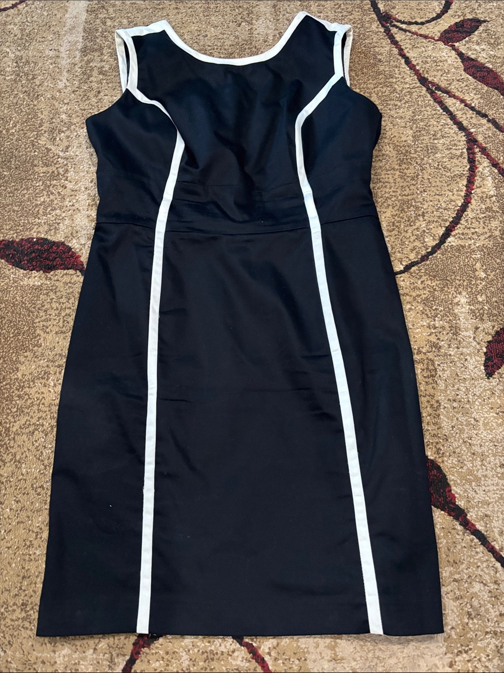 Worthington Black Sheath Dress with White Piping